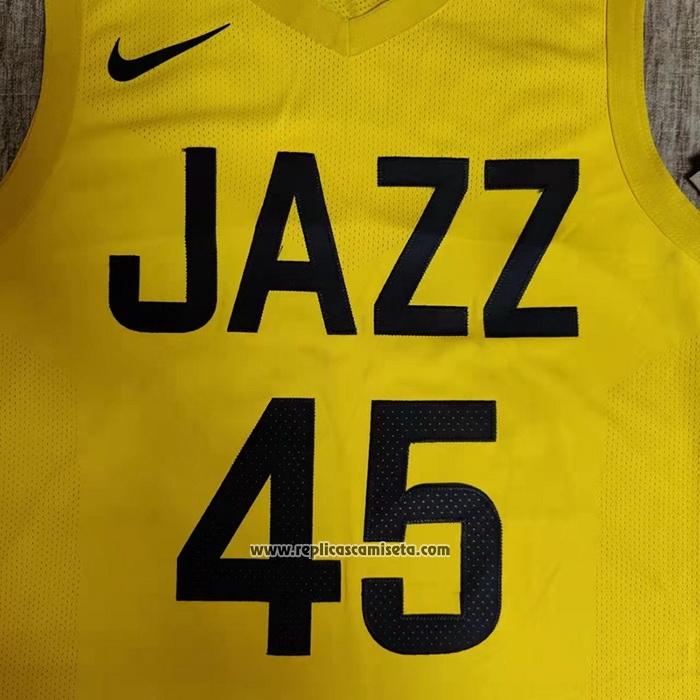 Camiseta Utah Jazz Donovan Mitchell #45 Icon Autentico 2022-23 Amarillo